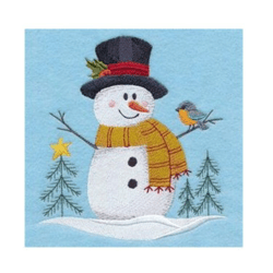 country snowman with robin embroidery , anime embroidery designs, machine embroidery design anime slider naruto