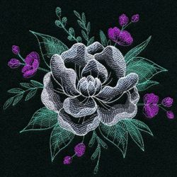 dreamy floral bouquet embroidery , anime embroidery designs, machine embroidery design anime slider naruto