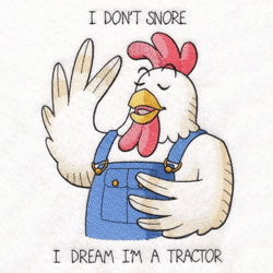 i don't snore i'm a tractor chicken embroidery design , anime embroidery , machine embroidery design anime slider naruto