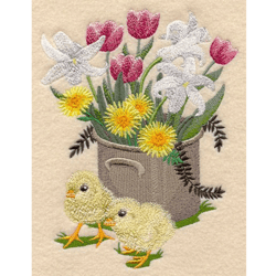 chicks with flowers embroidery , anime embroidery , machine embroidery design anime slider naruto