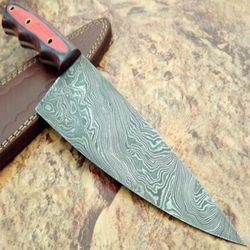 custom handmade damascus steel chef& kitchen knife