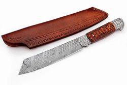 damascus knives custom handmade-13" inches micarta handle chef kitchen knife