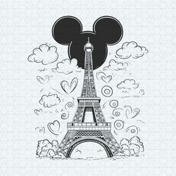 disney vacation eiffel tower mickey mouse ears svg
