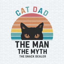 vintage cat dad the man the myth svg