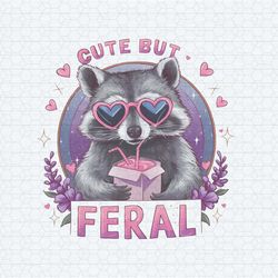 floral racoon cute but feral png