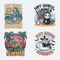 hot ghoul summer horror vacation svg png bundle