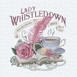 retro lady whistledown spilling the tea png