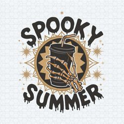 spooky summer skeleton coffee svg