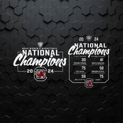 2024 National Champions South Carolina Basketball SVG