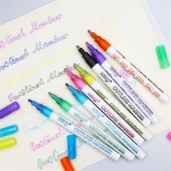 self-outline metallic markers | double line outline pen