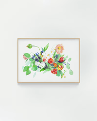 Floral watercolor print | Flower watercolor print | flower painting | art for her | wall art | home decor | floral