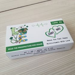 love green editable pill box invitation template