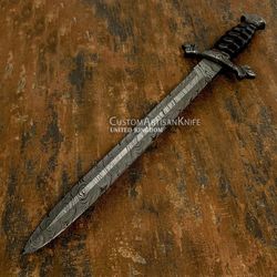 1 of a kind custom damascus dagger knife