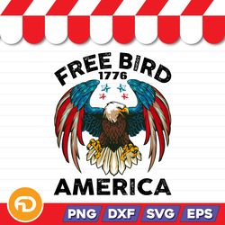 free bird 1776 america svg, png, eps, dxf digital download