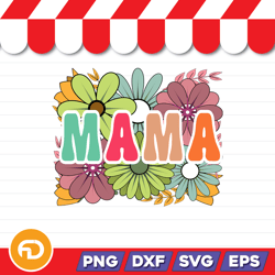 mama flower svg, png, eps, dxf - digital download