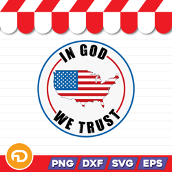 in god we trust svg, png, eps, dxf digital download