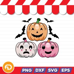 scary pumpkin svg, png, eps, dxf digital download