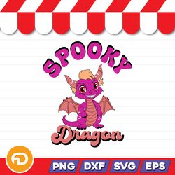 spooky dragon svg, png, eps, dxf digital download