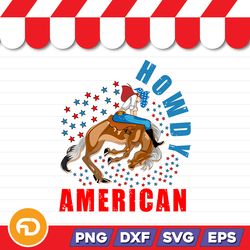 howdy american svg, png, eps, dxf digital download