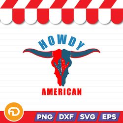 howdy american svg, png, eps, dxf - digital download