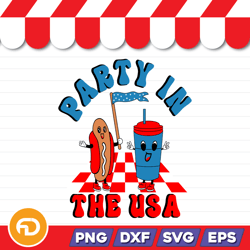 party in the usa svg, png, eps, dxf, digital download