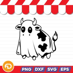 halloween cow svg, png, eps, dxf digital download