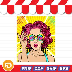 wow girl svg, png, eps, dxf digital download