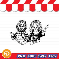 chucky and wife svg, png, eps, dxf digital download