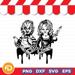 chucky and wife svg, png, eps, dxf - digital download