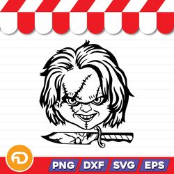 chucky svg, png, eps, dxf digital download