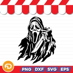 scream with knife svg, png, eps, dxf digital download
