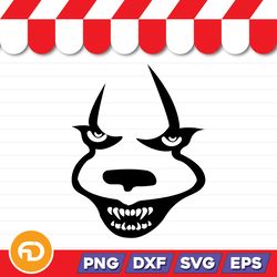 smiley it clown svg, png, eps, dxf digital download