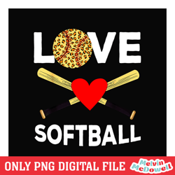 love softball leopard sport baseball bat png, mother day png, digital download