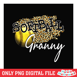 softball granny leopard print clipart png, mother day png, digital download