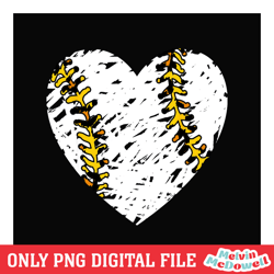 softball heart sport game day png, mother day png, digital download