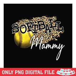 softball mammy leopard print clipart png, mother day png, digital download