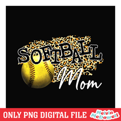 softball mom leopard print clipart png, mother day png, digital download