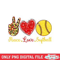 peace love softball mother day sport baseball png, mother day png, digital download