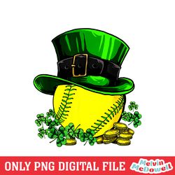 leprechaun softball lucky sport patrick day png, mother day png, digital download