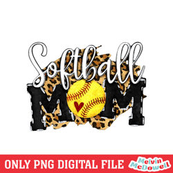 softball mom heart sport baseball leopard plaid png,mom png, mother day png, digital download file