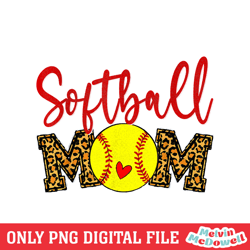 softball mom leopard print design sport png,mom png, mother day png, digital download file