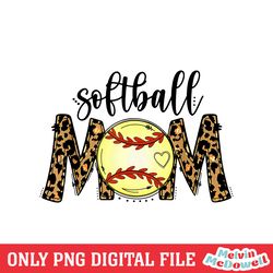 softball mom leopard print sport sublimation png,mom png, mother day png, digital download file