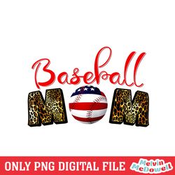 baseball mom leopard sport patriotic softball png, mom png, mother day png, digital download file