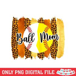 baseball mom leopard plaid sport mother day png, mom png, mother day png, digital download file