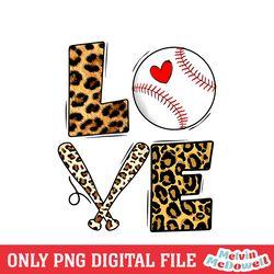 love sport softball heart leopard print plaid png, mom png, mother day png, digital download file