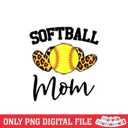 softball mom peace love sport leopard print png, mom png, mother day png, digital download file