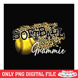 softball grammie leopard print mother day png, mom png, mother day png, digital download file