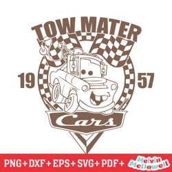 disney checkered cars racing tow mater est 1957 svg, disney svg ,disney mickey svg , digital download file