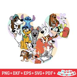 disney characters dog mickey head svg, disney svg ,disney mickey svg , digital download file