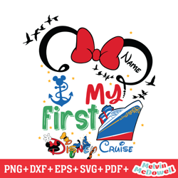 personalized my first disney cruise minnie head svg, disney svg ,disney mickey svg , digital download file